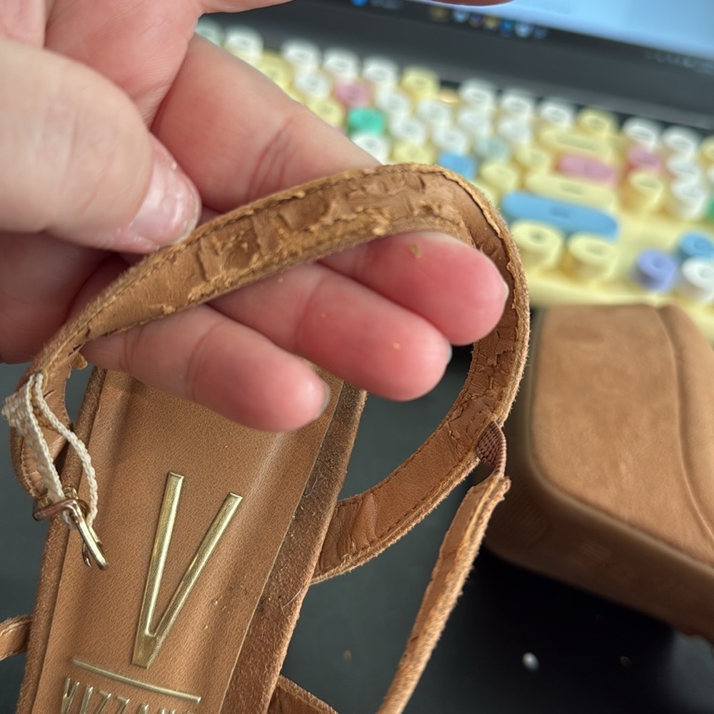 Vizzano Double Strap Tan Platform Heel size 6 - Picture 9 of 10